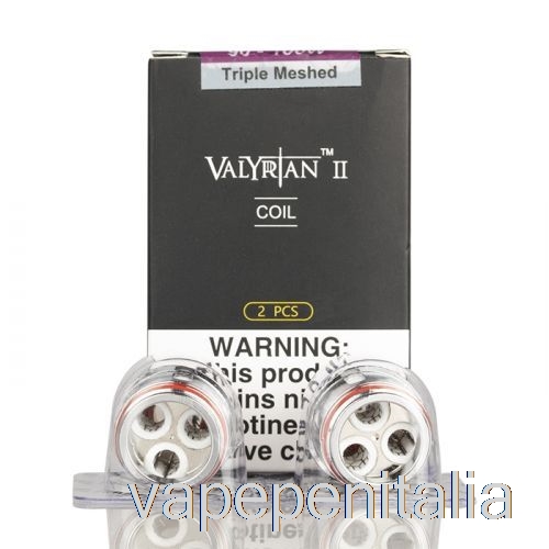 Vape In Italia Uwell Valyrian Ii 2 Bobine Di Ricambio 0,16ohm Un2-3 Bobine A Tripla Mesh
